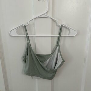 Green and white tank top